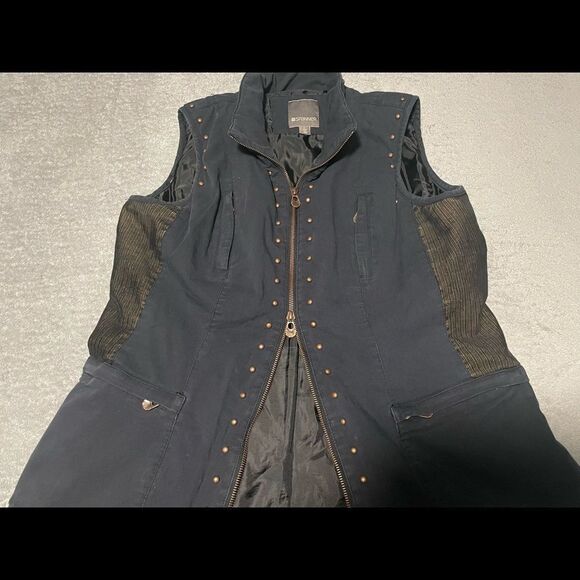 Spanner Lined Vest With Rivets And Corduroy Details Size Large. VG Condition. - Picture 4 of 7